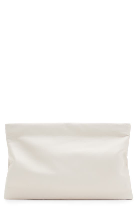 Shop Allsaints Bettina Leather Clutch In Desert White