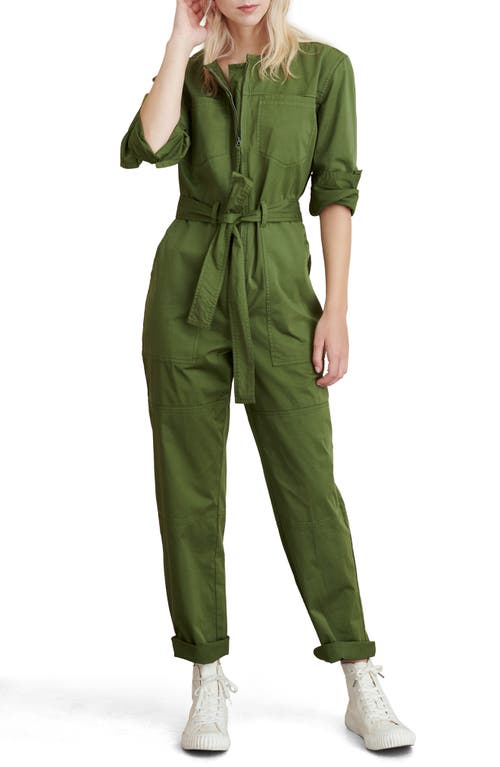 Alex Mill Jo Belted Jumpsuit in Army Green