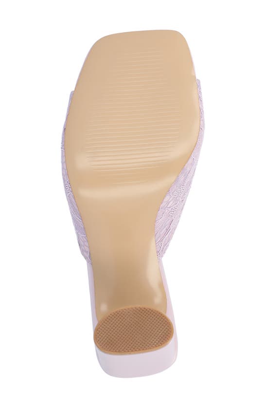 Journee Collection Daivia Lace Block Heel Sandal In Purple
