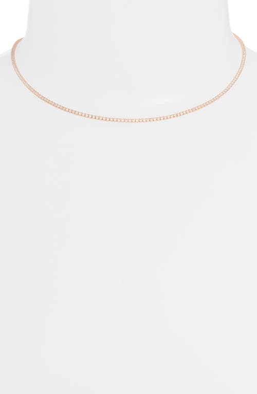 Shop Shymi Celine Tennis Choker Necklace In Rose/white