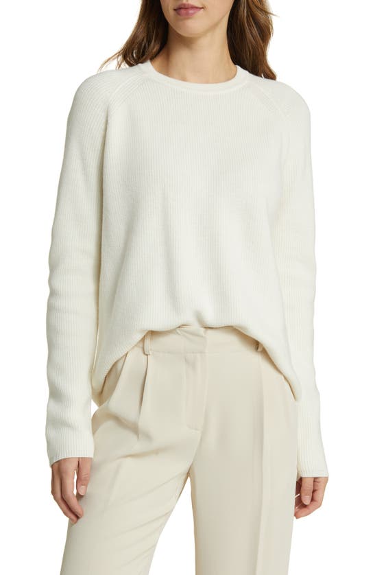 NORDSTROM RIB ORGANIC COTTON & MERINO WOOL SWEATER