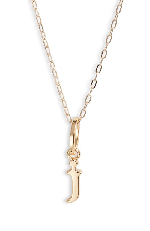 Sophie Customized Initial Pendant Necklace in Gold - J