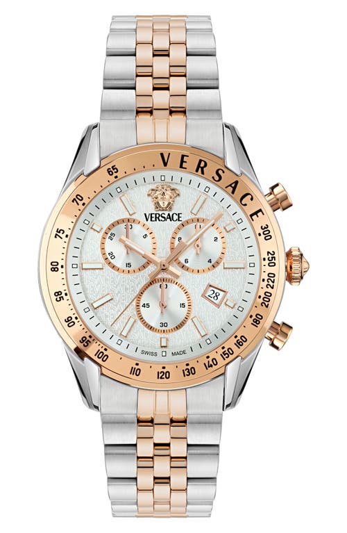 Versace Master Chronograph Bracelet Watch, 44mm In Two Tone
