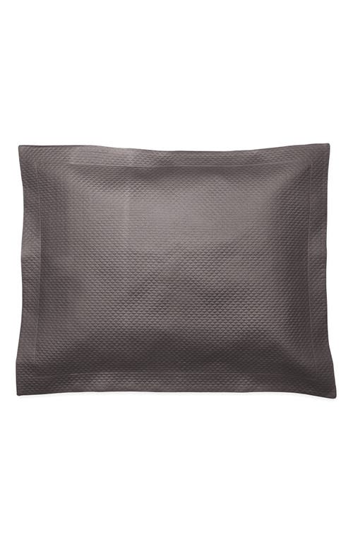 Matouk Alba 600 Thread Count Quilted Sham in Charcoal at Nordstrom