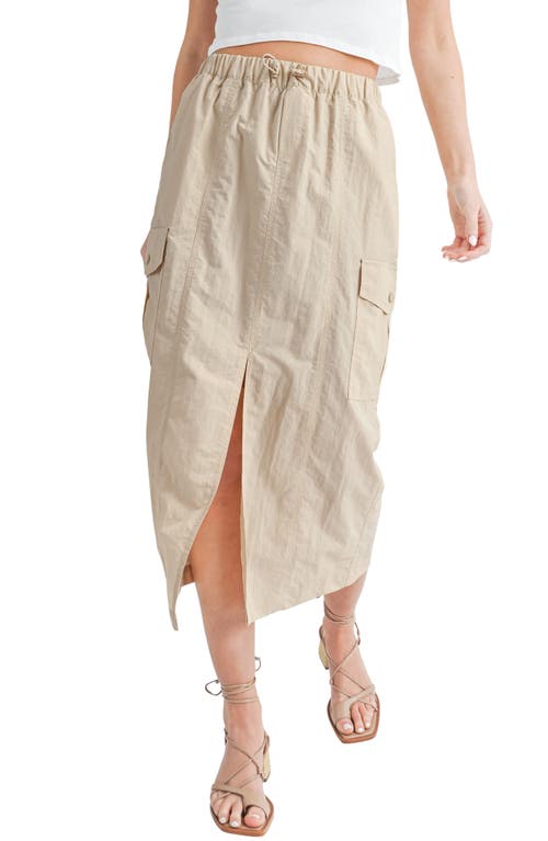 All Favor Cargo Midi Skirt Cream at Nordstrom,