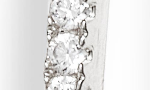 Nordstrom Demi Fine Skinny Oval Hoop Earrings In Sterling Silver Plated