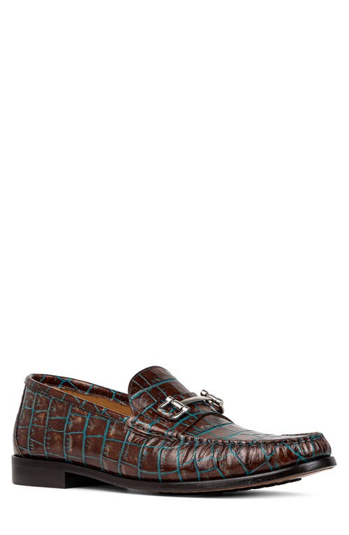 Shop Donald Pliner Evanston Bit Loafer In Mahogany