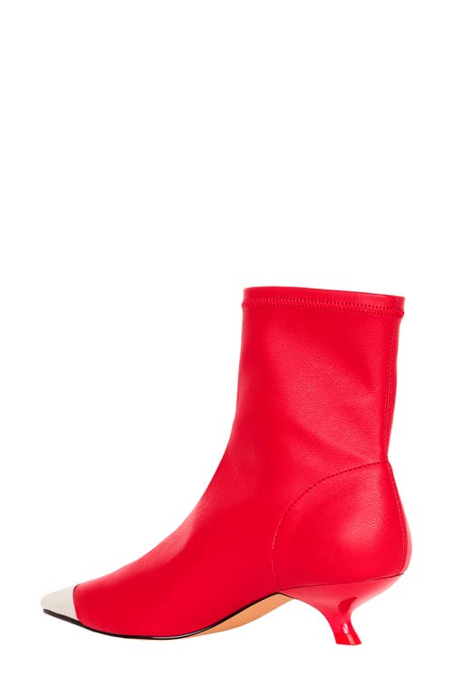 Katy Perry The Micro Heel Stretch Bootie In Bright Red