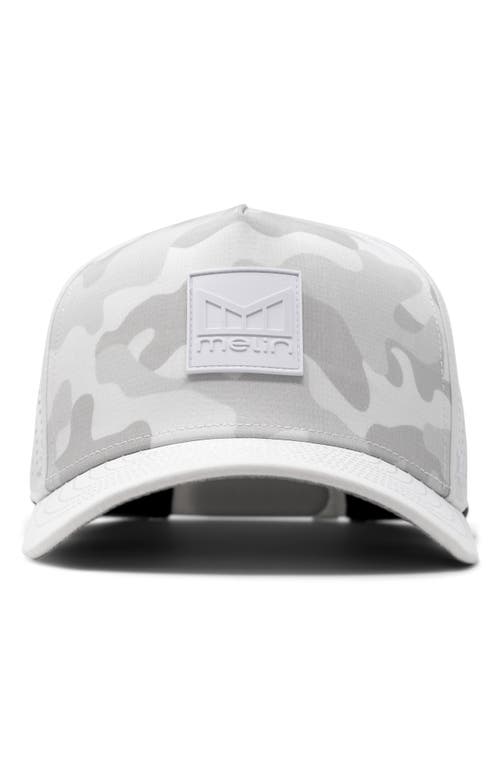 Melin Odyssey Stacked Hydro Performance Snapback Hat In Snow Camo