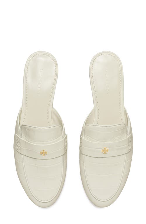 Shop Tory Burch Croc Embossed Mule In New Ivory