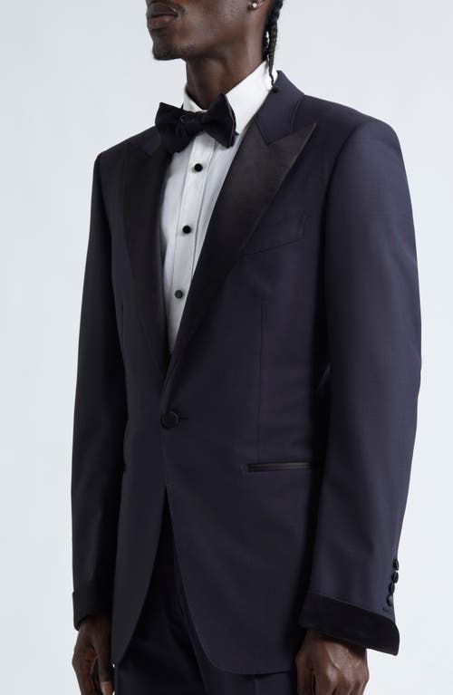 Tom Ford Men's Peak-lapel Wool Tuxedo In Hb790 Ink