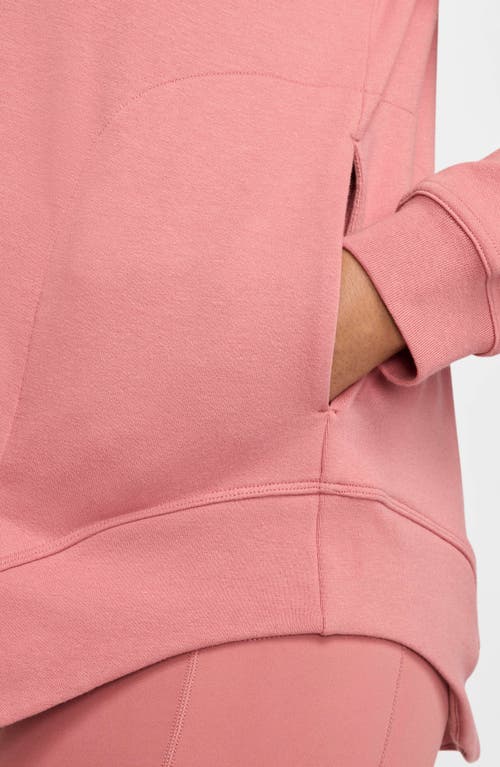 Shop Nike French Terry Maternity/nursing Top In Canyon Pink