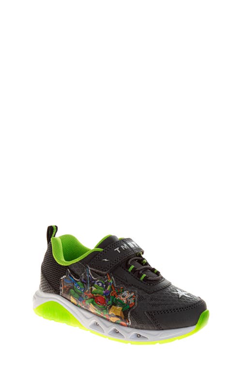 Shop Josmo Kids' Tmnt Light Up Sneaker In Black/lime