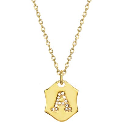 Stella + Ruby Nom De Plume Initial Pendant Necklace