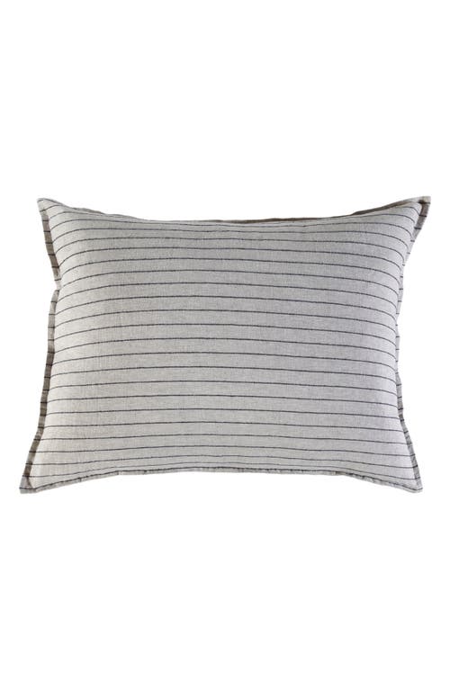 Shop Pom Pom At Home Blake Big Linen Accent Pillow In Flax/midnight