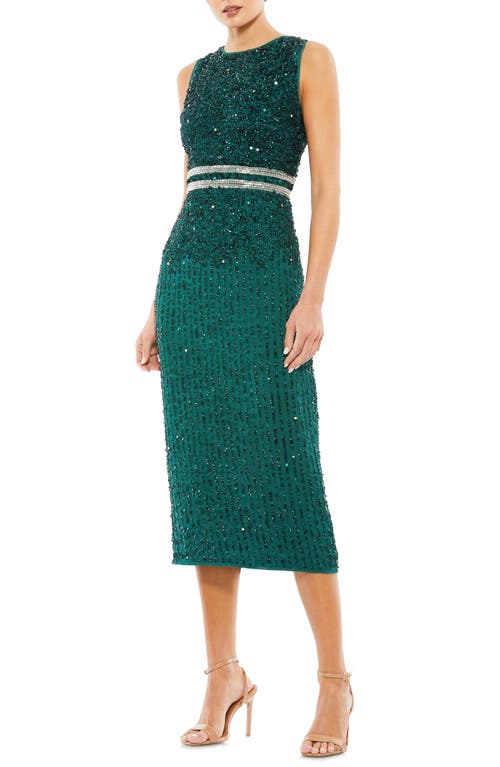 Mac Duggal Sequin Sleeveless Sheath Midi Cocktail Dress at Nordstrom,