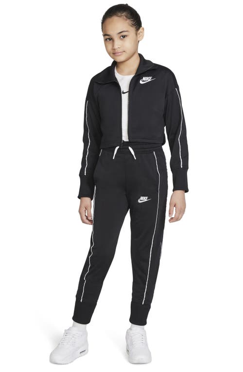 Nike Sportswear Kids' High Waist Tracksuit in Black/White/White