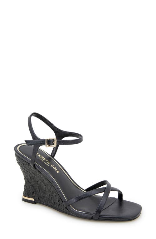 Kenneth Cole New York Freya Wedge Sandal Black at Nordstrom,