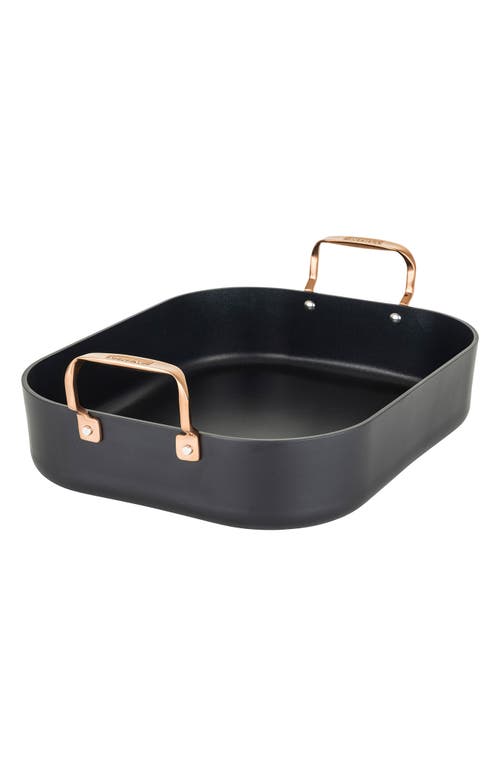 Viking Hard Anodized Nonstick Roasting Pan With Carving Set In Black/copper