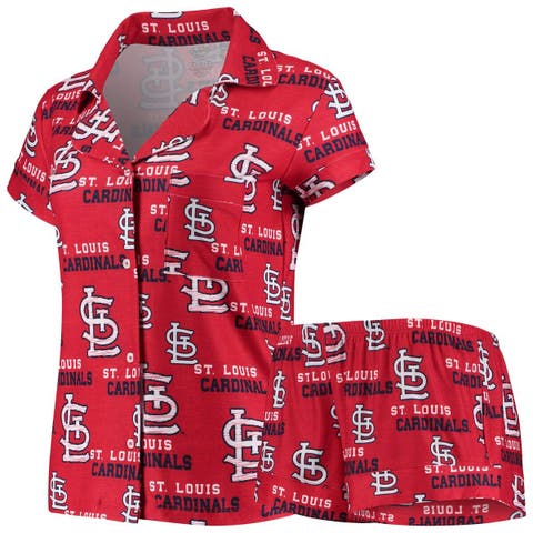 St. Louis Cardinals Concepts Sport Breakthrough Long Sleeve Top & Pants  Sleep Set - Red/Gray