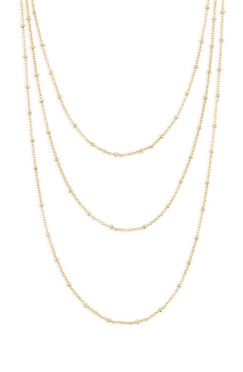 Set & Stones Layered Necklace Detangler in Gold at Nordstrom