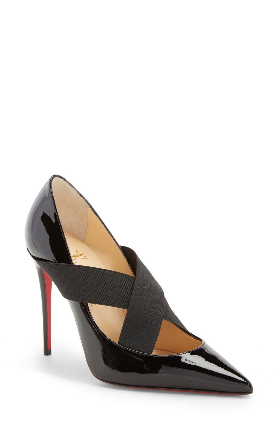 Christian Louboutin 'Sharpstagram' Cross Strap Pointy Toe Pump Nordstrom