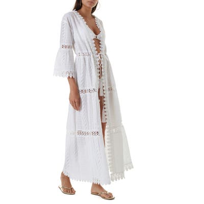 Melissa Odabash Robbi Maxi Cover-Up Tunic, White