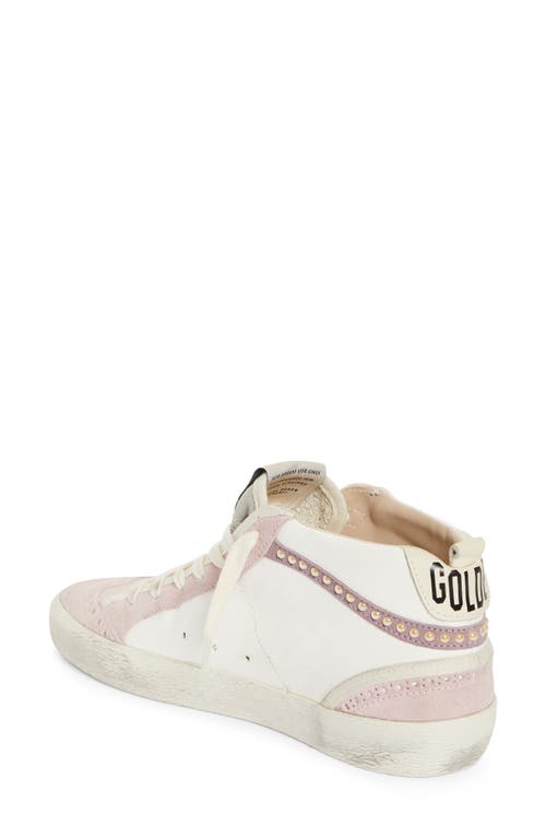 Shop Golden Goose Midstar Sneaker In White/pink