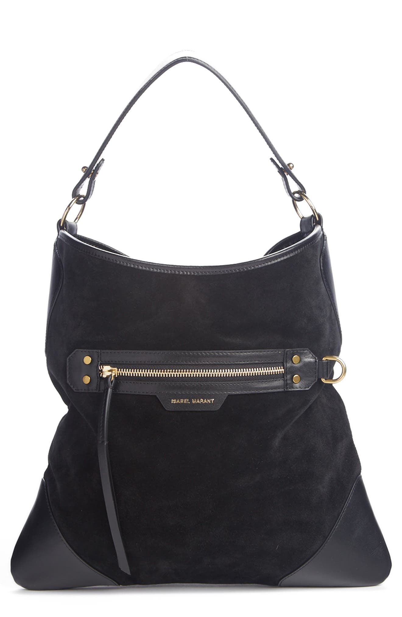 Isabel Marant Amuko Suede & Leather Hobo Bag Nordstrom