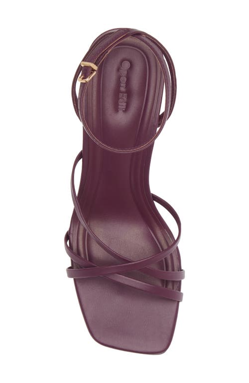 Shop Open Edit Remington Ankle Strap Sandal In Purple Mulberry