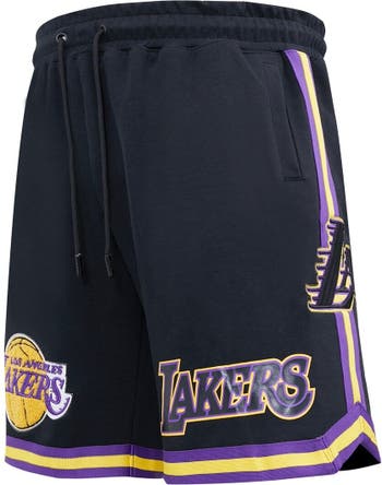 Mens NBA Los Angeles Lakers Shorts Black With Pinstripe Size Medium for sale  online