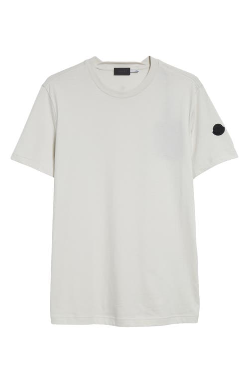 Moncler Cotton Logo Patch T-shirt In Open Gray