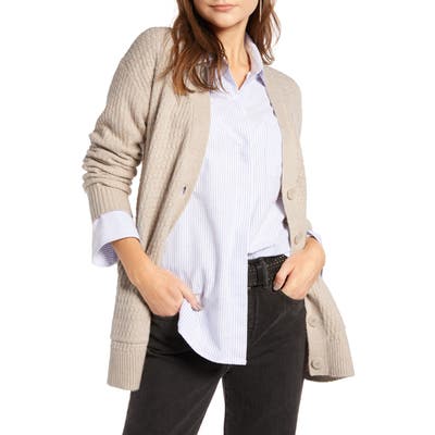 Treasure & Bond Textured Cardigan, Beige