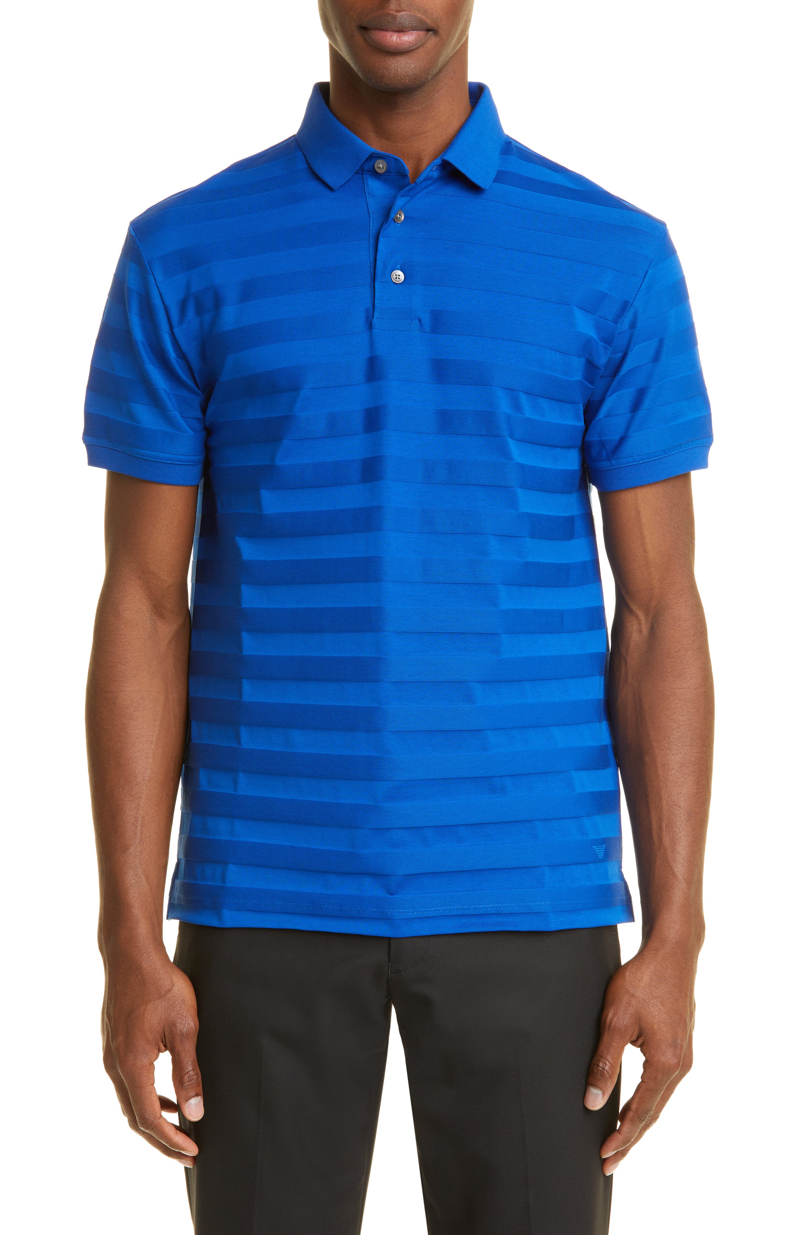 armani polo shirt blue