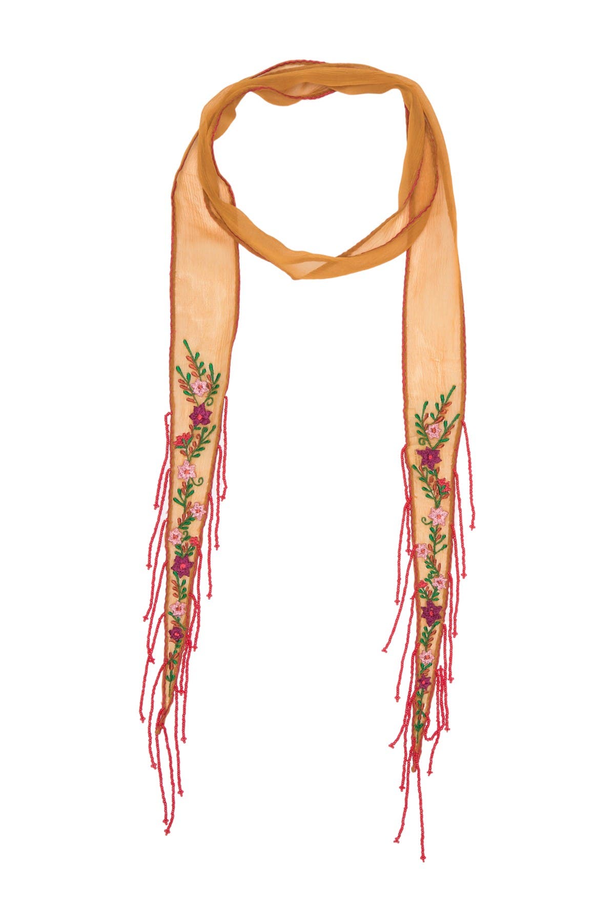 floral embroidered scarf