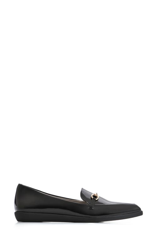 Cliffs By White Mountain Maria Pointed Toe Loafer In Black/patent