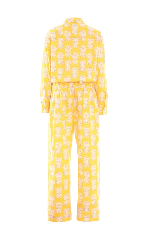 Shop La Doublej Aviator Jumpsuit Pineapple Sunflower Yellow