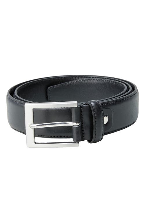 Good Man Brand Topstitch Leather Belt in Black
