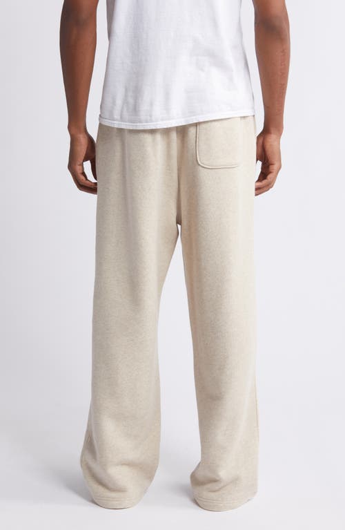 Shop Elwood Core Organic Cotton Straight Leg Sweatpants In Oatmeal