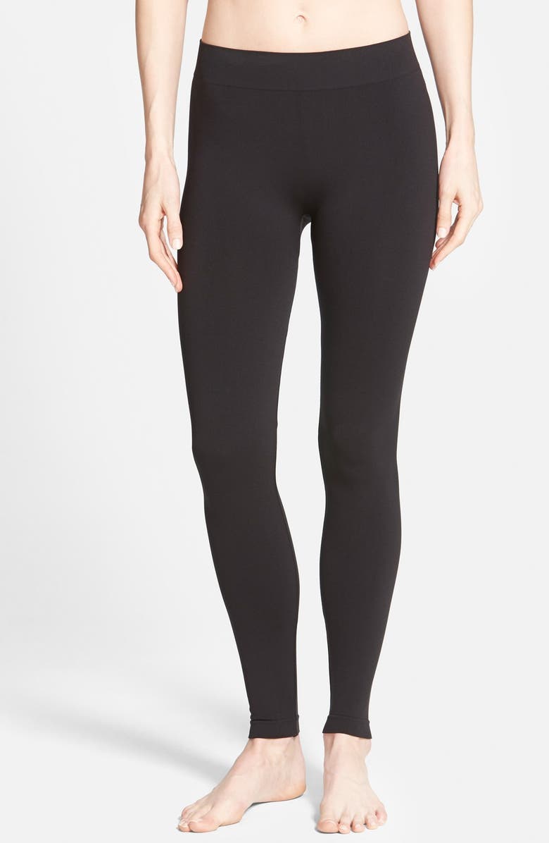 HUE Seamless Leggings, Main, color, BLACK