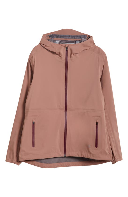 Shop Free Fly Cloudshield Waterproof Hooded Rain Jacket In Light Sangria