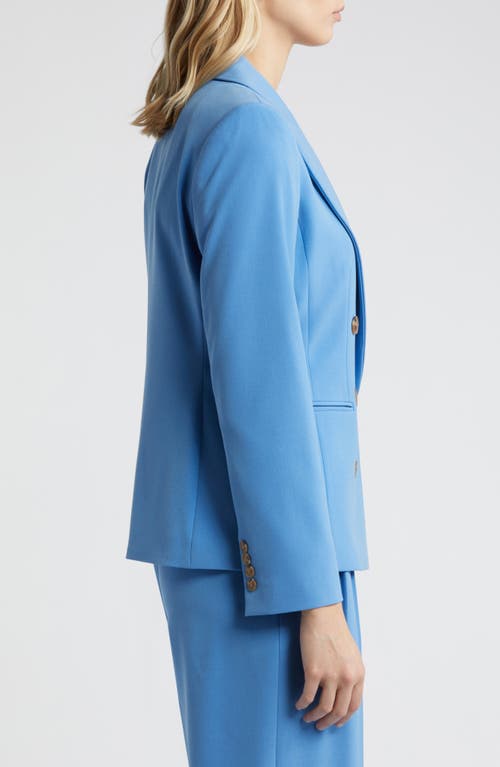 Shop Tahari Asl Faux Double Breasted Blazer In Summer Sky