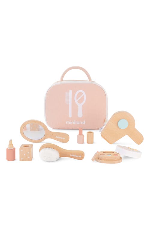 Miniland Beauty 8-Piece Wooden Doll Accessory Set in Pink at Nordstrom