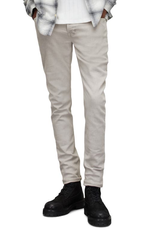 AllSaints Rex Overdye Slim Fit Jeans Cool Grey at Nordstrom, X 32