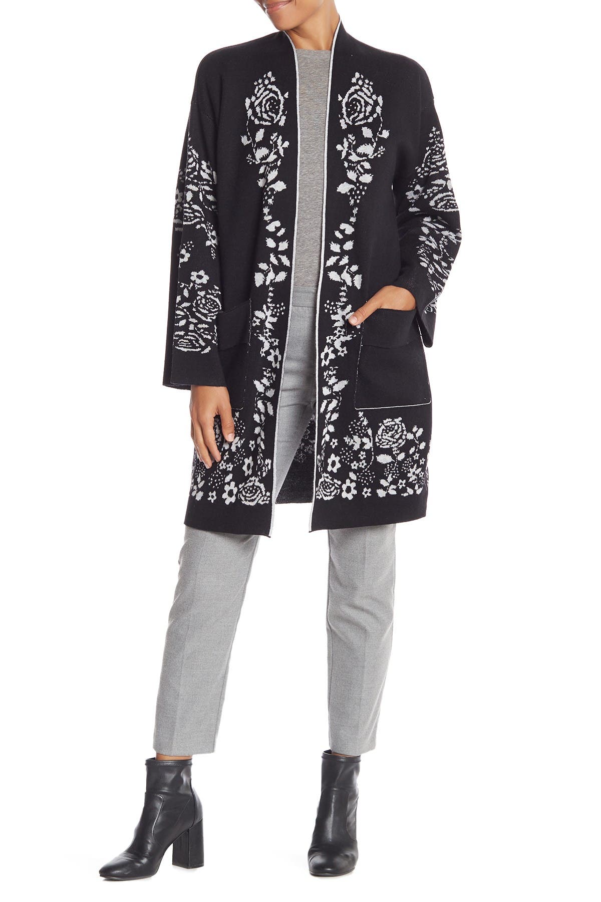 open front sweater coat