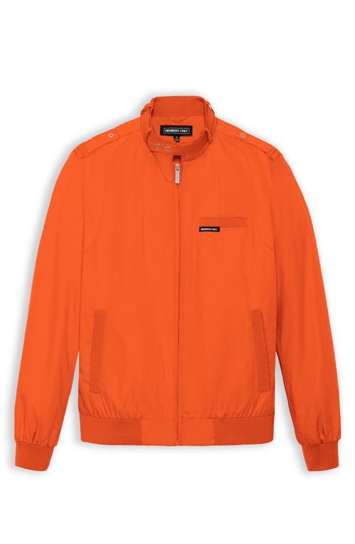 Shop Members Only Classic Iconic Racer Jacket In Orange