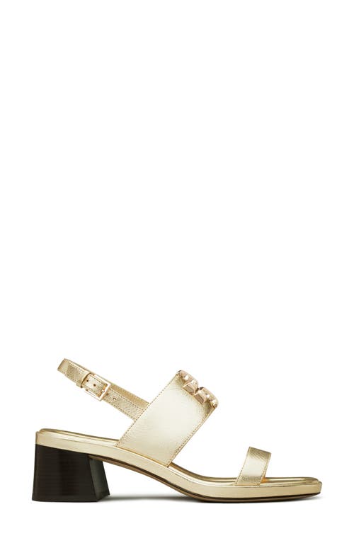 Shop Tory Burch Eleanor Slingback Sandal In Spark Gold/gold