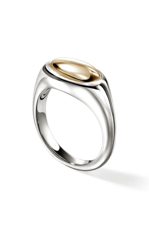 John Hardy Pebble Ring, Sterling Silver, Gold In Silver