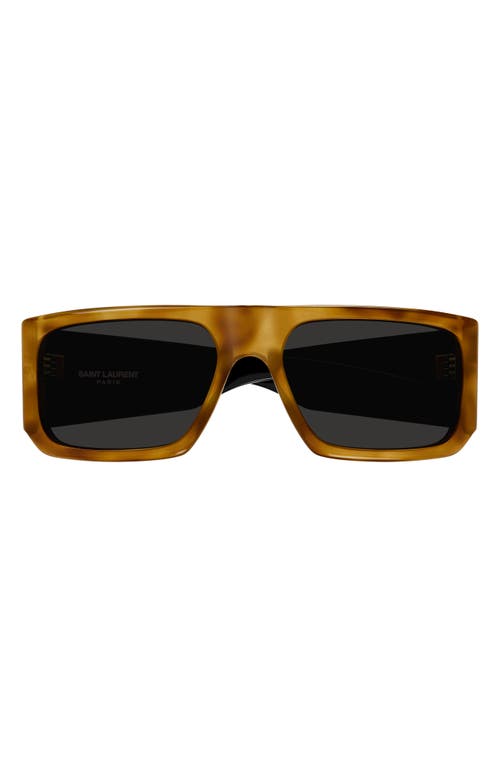 Saint Laurent 58mm Geometric Sunglasses in Havana at Nordstrom