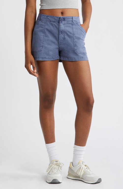 Cotton Utility Shorts in Blue Shadow